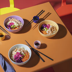 Rhombe Color skål, lila, Lyngby Porcelæn