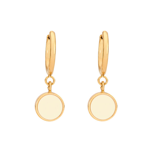 CELESTE Earring, white sand, bangle up