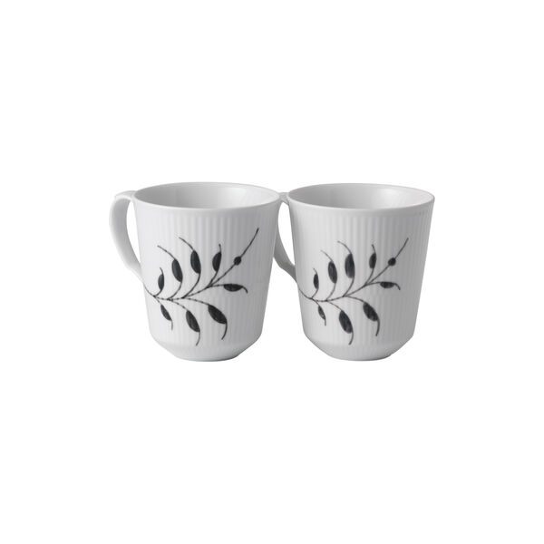 Black Fluted Mega mugg 38 cl, 2 st. Black Fluted Mega mugg 38 cl, 2 st., Royal Copenhagen