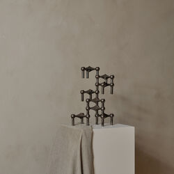 STOFF Nagel ljusstake, svart krom, STOFF Nagel