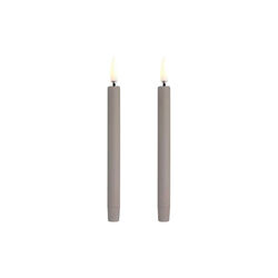 LED Mini Taper Candle 14 cm 2 pcs, sandstone, Uyuni Lighting