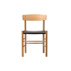 J39 Mogensen Chair with Seat Upholstery, oiled oak/Omni 377 dark brown, Fredericia Furniture