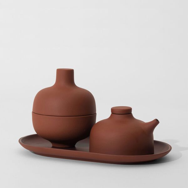 Sand Secrets Plate, red clay, Design House Stockholm