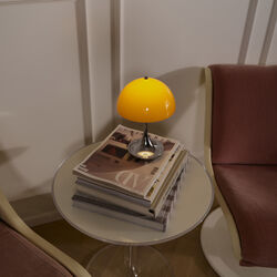 Panthella 160 Original Portable Table Lamp, opal orange, Louis Poulsen
