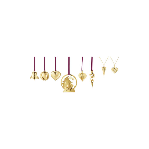 2025 Juleornament set 8 st, guld, Georg Jensen