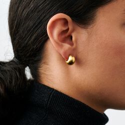 Echo Hoops Small, guldpl&auml;terat, Pernille Corydon Jewellery