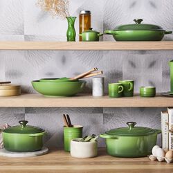 Signature gjutj&auml;rn rund gryta &Oslash; 20 cm, bamboo green, Le Creuset