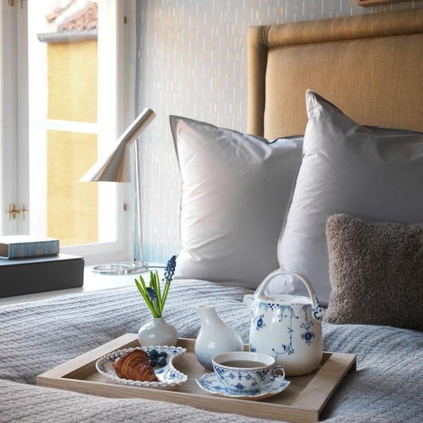 Blue Fluted Full Lace halvm&aring;neformad assiett 22 cm, Royal Copenhagen