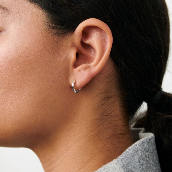 Spirit Huggies Mini, silverpl&auml;terat, Pernille Corydon Jewellery