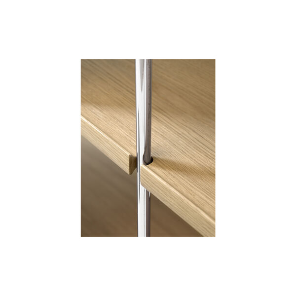 Alima NDS4 | Chrome/Oak | Shelving System, &Tradition