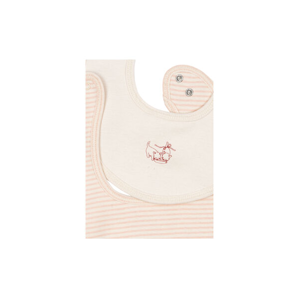 Fio Stripe 2-pack Bibs, blush mix, Konges Sløjd