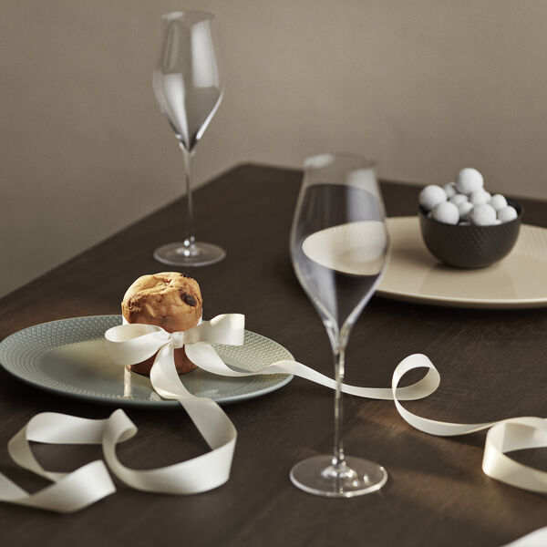 Rhombe Earth Oval serveringsfat, moss, Lyngby Porcelæn