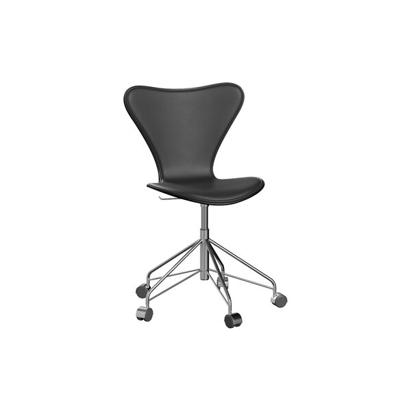 Serie 7&trade; 3117 Front Upholstered Office Chair, Essential black, Fritz Hansen