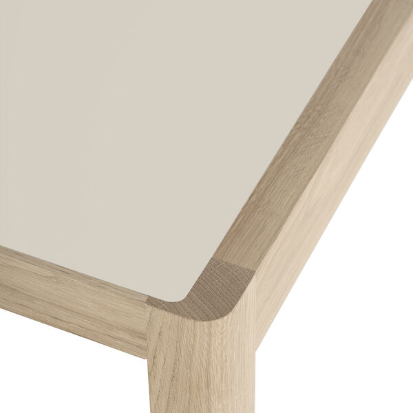 Workshop Coffee Table, warm grey linoleum/oak Workshop Coffee Table, warm grey linoleum/oak, Muuto