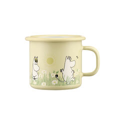 Mumi enamel mug, yellow, Muurla