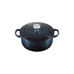 Signature gjutj&auml;rn rund gryta &Oslash; 20 cm, nuit, Le Creuset