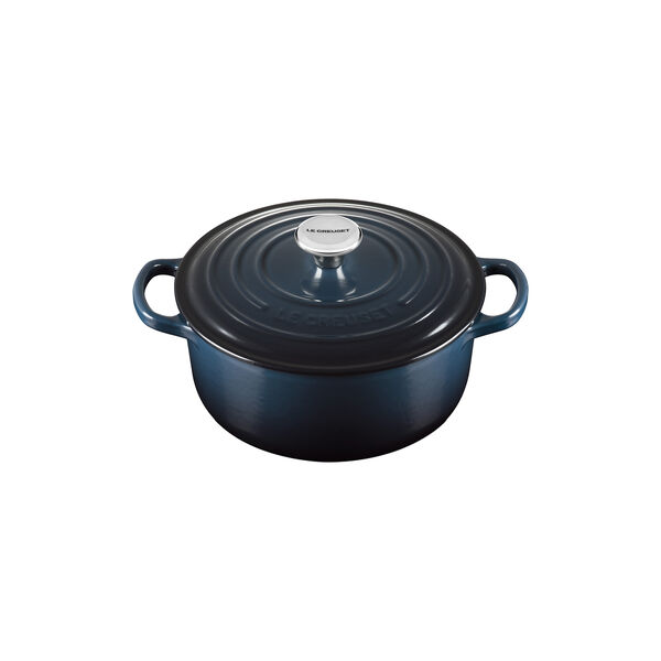 Signature gjutj&auml;rn rund gryta &Oslash; 20 cm, nuit, Le Creuset
