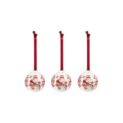 Taika ornaments 3 pcs, red garnet, Iittala