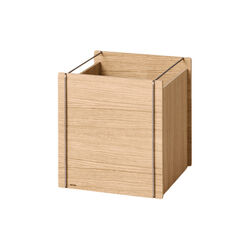 Storage Box | Square | Oiled Oak/Stainless Steel | F&ouml;rvaringsl&aring;da, MOEBE