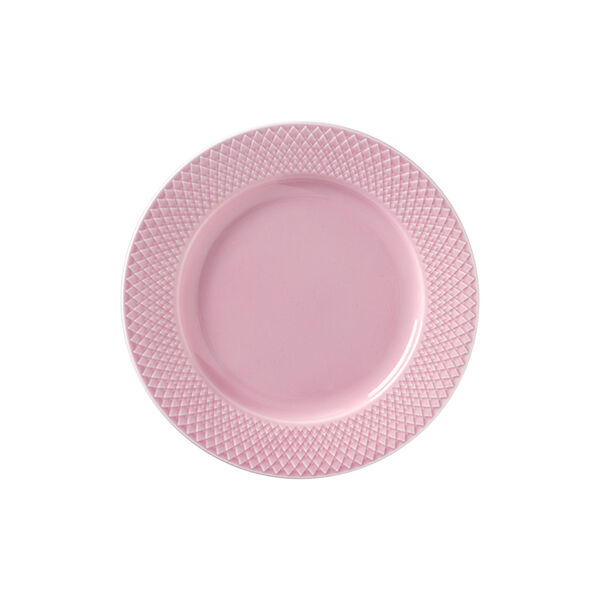Rhombe Colo lunchtallrik Ø 21 cm, rosa, Lyngby Porcelæn