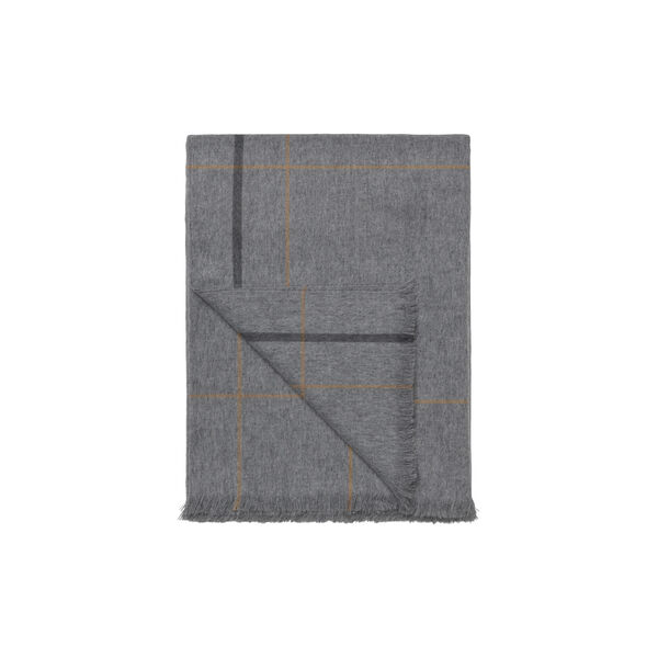 Square pl&auml;d, light grey, ELVANG