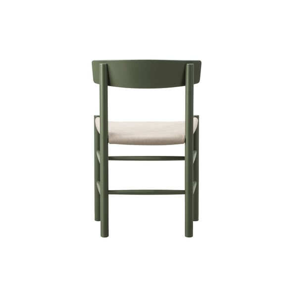 J39 Mogensen Chair with Seat Upholstery, khaki green/natural canvas, Fredericia Furniture
