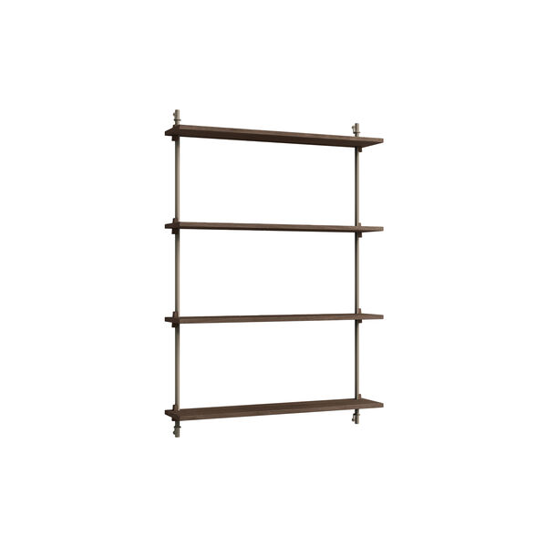 Wall Shelving Medium, smoked oak/warm grey, MOEBE