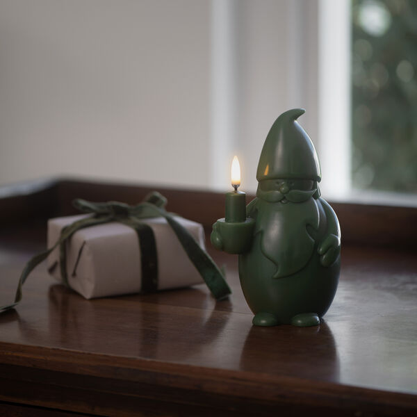 LED Smooth candle Santa Claus | Olive green, Uyuni Lighting