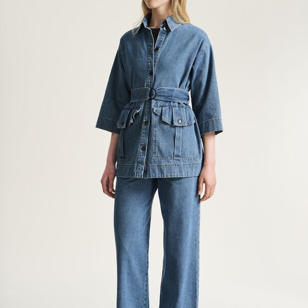 Hayato l&aring;ng jacka, blue denim, BITTE KAI RAND