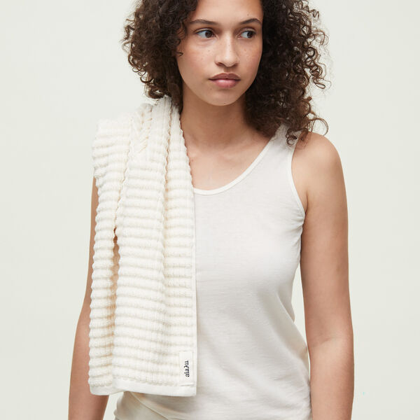 Cotton Senshu Towel, pure ecru, Aiayu