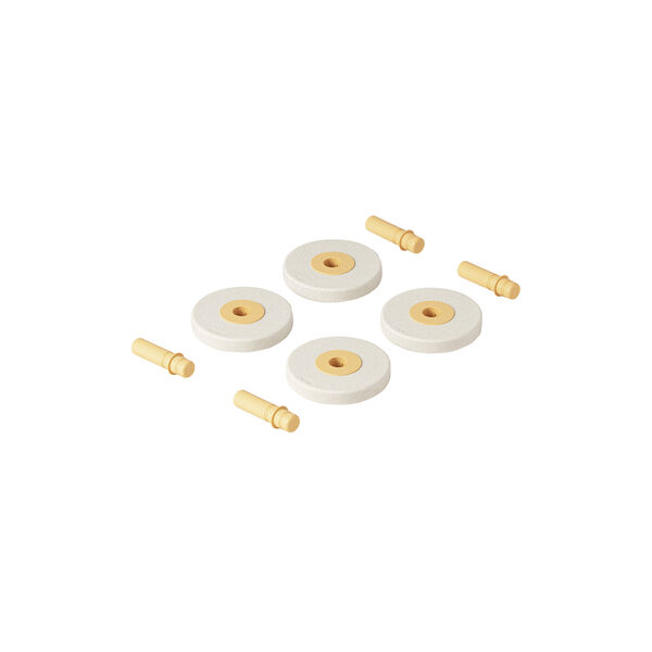 4 x Foam Wheels, sand grey/honey yellow, MODU