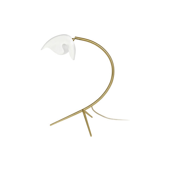 PS38 bordslampa, vit/mässing, ATBO