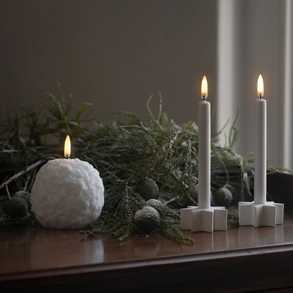LED Textured candle Snowball | Nordic white, Uyuni Lighting