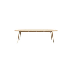 PLAYdinner Lam&eacute; Dining Table with Extension incl. 2 Extension Leaves, white oiled oak, Bruunmunch Furniture