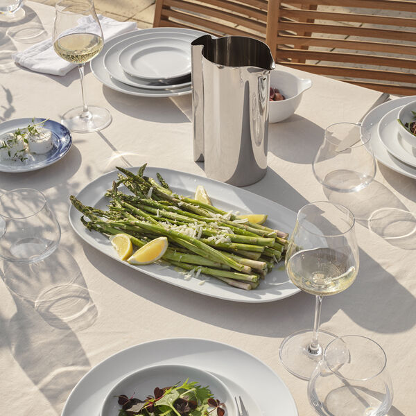 KOPPEL oval serveringsfat 23 cm, vit, Georg Jensen