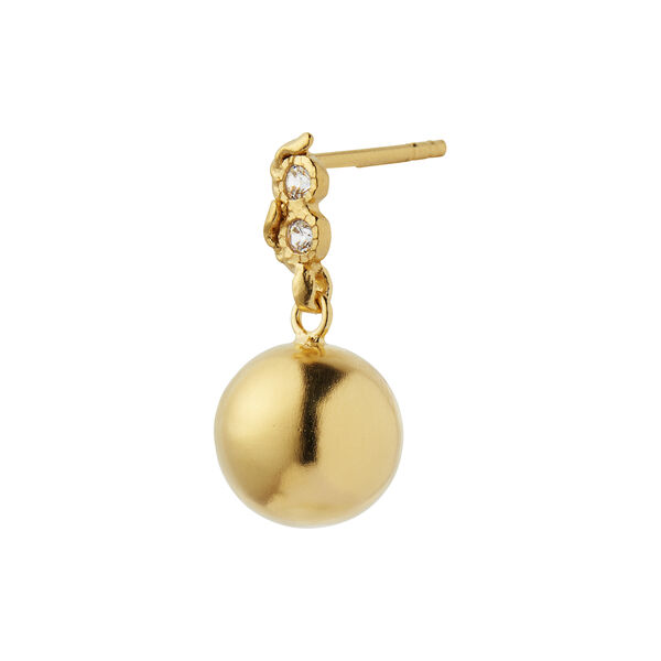 Twin Flow & Disco Ball Earring Single, gold Twin Flow & Disco Ball Earring Single, gold, Stine A Jewelry