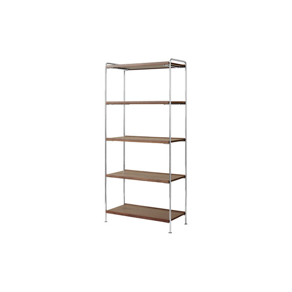 Alima NDS6 | Chrome/Walnut | Shelving System, &Tradition