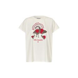 RomaLL Peacock Tee SS, white, Lollys Laundry