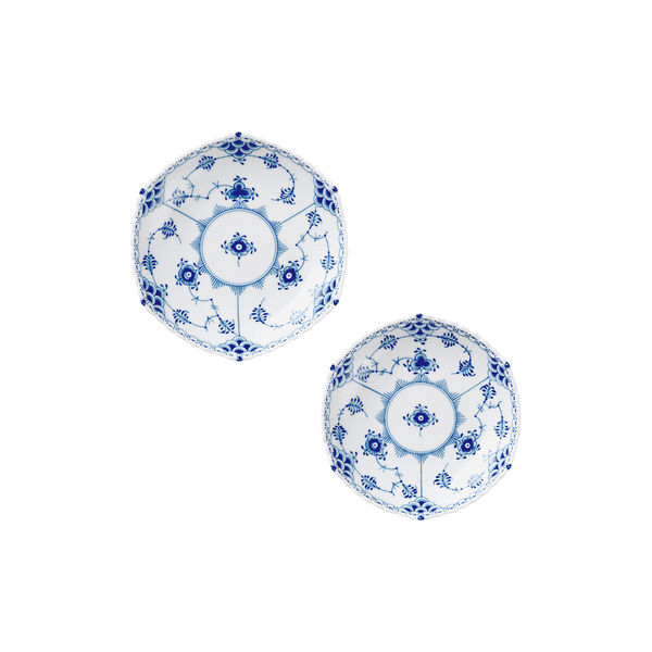 Blue Fluted Full Lace sk&aring;lset 2 st., Royal Copenhagen