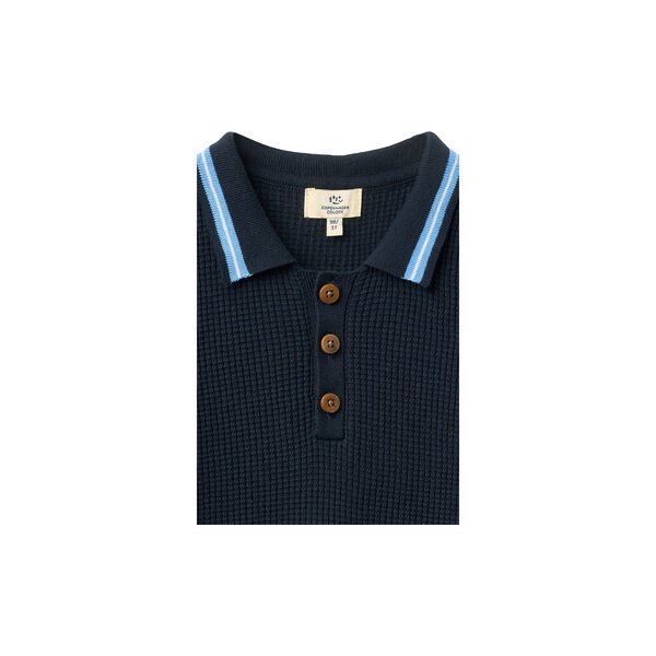 Knitted Pattern Polo, Copenhagen Colors Organics