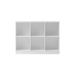 Wood Shelving Unit 3x2 Horizontal with Base, Oliver Furniture