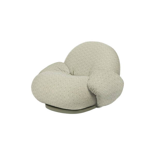 Pacha Outdoor Lounge Chair with Armrest, Chevron 009, GUBI