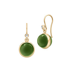 Prime Earrings, gold/moss green Prime Earrings, gold/moss green, Julie Sandlau