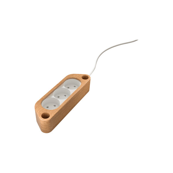Power Strip for TV Stand, oak/white, KRISTIAN JUUL