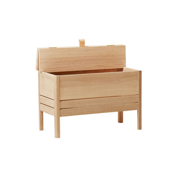 A Line Storage Bench, white oil oak, Form & Refine