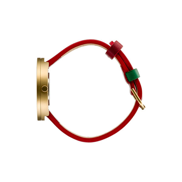 PICTO armbandsur, dusty green/matt gold/ruby red, Picto