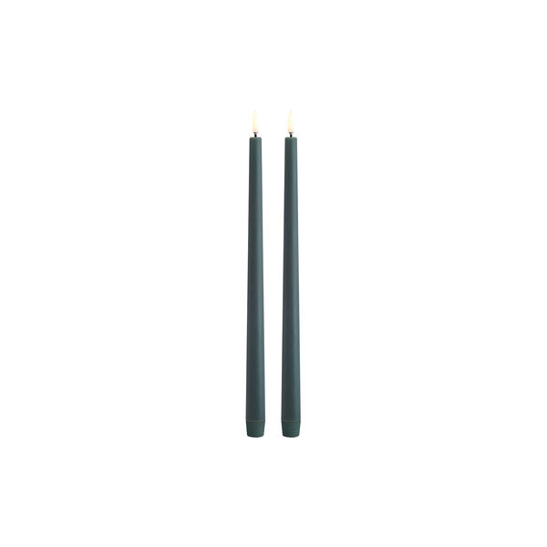 LED Taper Candle 32 cm 2 pcs, pine green, Uyuni Lighting
