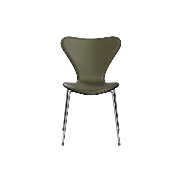 Series 7&trade; 3107 Front Upholstered Chair, Essential moss green, Fritz Hansen