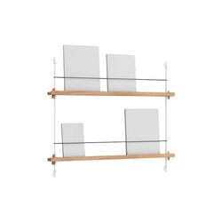Magazine Shelving Small, oak/white, MOEBE