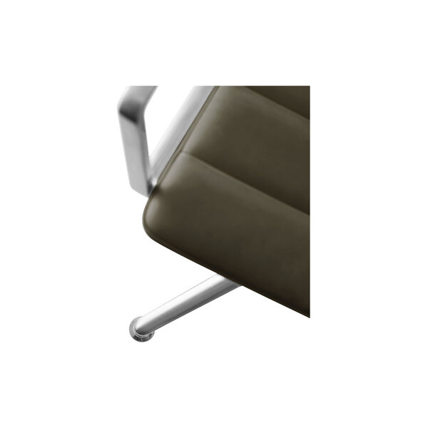 VIPP452 Swivel Chair with Gliders, bosco green/polished aluminium, Vipp